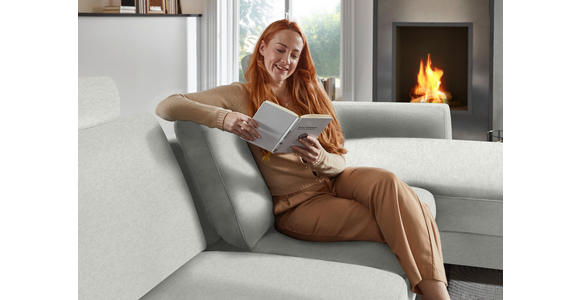 ECKSOFA  in Chenille, Flachgewebe Beige  316/175 cm  - Beige/Schwarz, Design, Textil/Metall (316/175cm) - Dieter Knoll