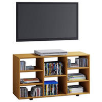 TV-BÄNK 114/60/40 cm  - bokfärgad/svart, Modern, trämaterial/plast (114/60/40cm) - MID.YOU