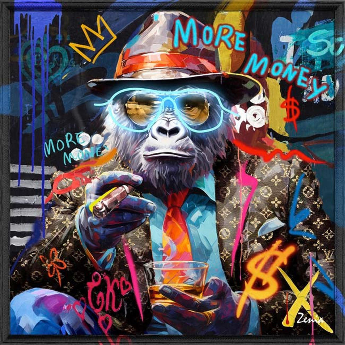 KÉP 63/4/63 cm  - többszínű, Design, műanyag/faalapú anyag (63/4/63cm)