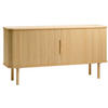 SIDEBOARD ekfärgad  160/76/45 cm  - ekfärgad, Design, trämaterial/trä (160/76/45cm) - Niels Andersson
