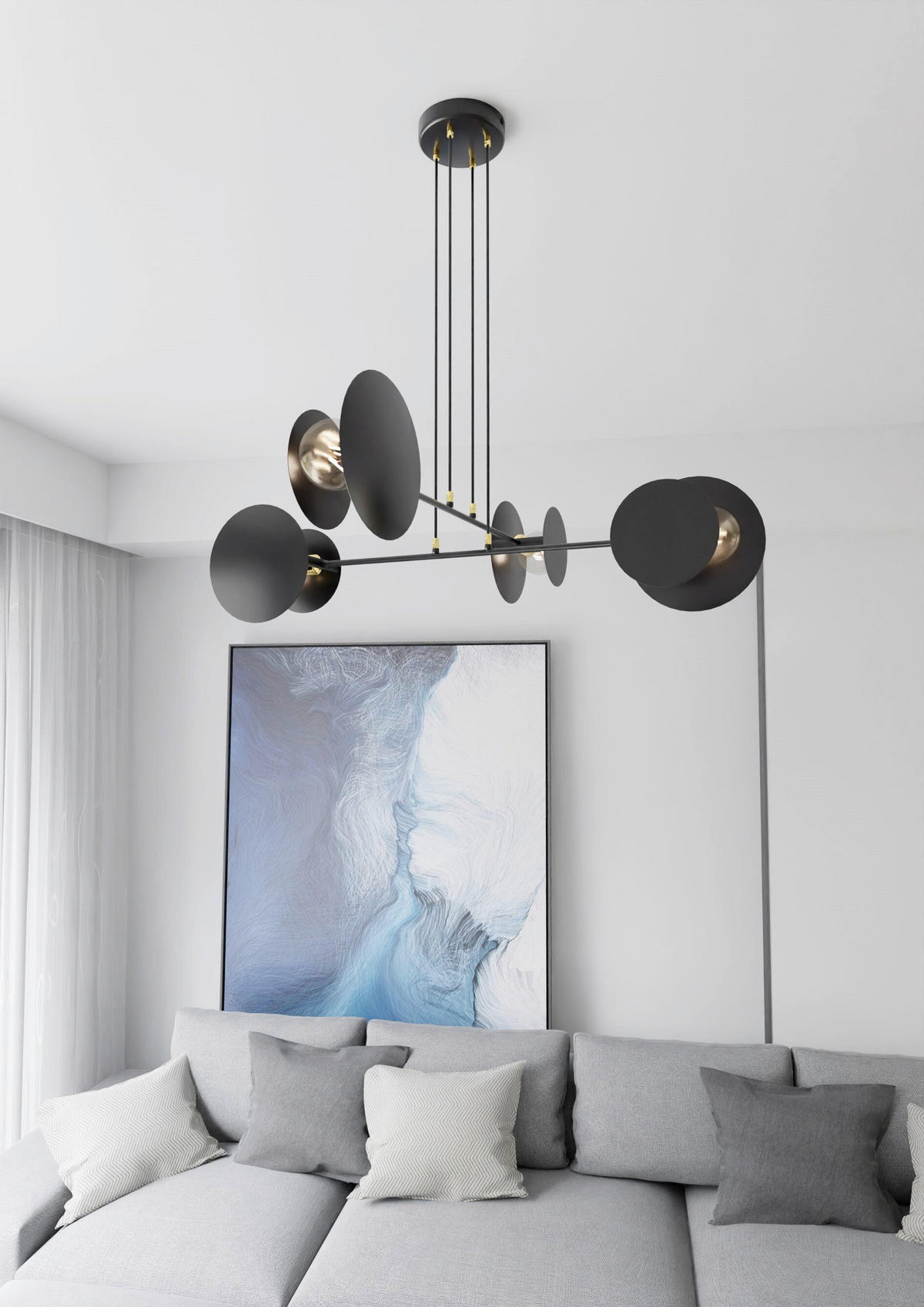 HÄNGELEUCHTE  96/96/120 cm    - Schwarz, LIFESTYLE, Metall (96/96/120cm)