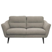 2-SITZER-SOFA Webstoff Grau  - Schwarz/Grau, Design, Holz/Textil (158/87/88cm) - Livetastic