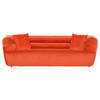 BIG SOFFA i sammet orange  - orange/svart, Klassisk, textil/plast (240/73/100cm) - Carryhome