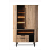 SCHRANK - Grau, KONVENTIONELL, Holz/Metall (118/195/40cm) - Livetastic