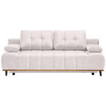 SCHLAFSOFA Webstoff Creme  - Creme/Schwarz, Design, Holz/Textil (206/77-87/102cm) - Novel