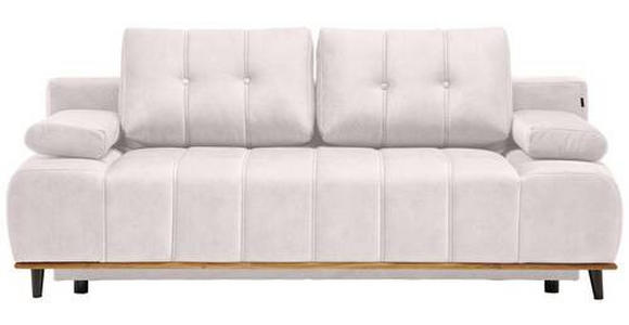 SCHLAFSOFA in Webstoff Creme  - Creme/Schwarz, Design, Holz/Textil (206/77-87/102cm) - Novel