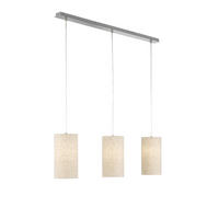 HÄNGELEUCHTE  104/150 cm   - Sandfarben/Nickelfarben, Basics, Textil/Metall (104/150cm) - Fischer & Honsel