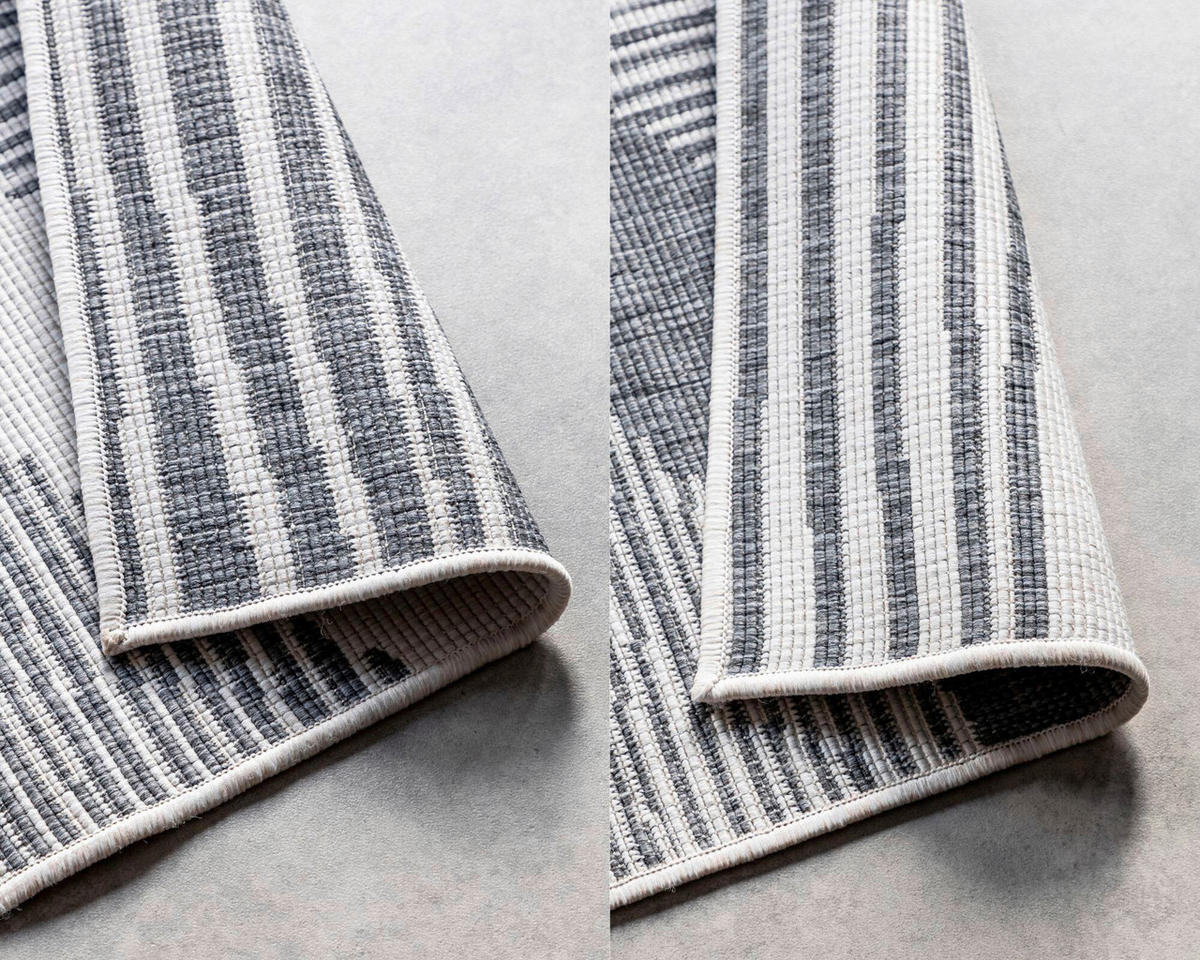 OUTDOORTEPPICH 80/150 cm Gemini Weiß, Silberfarben  - Silberfarben/Weiß, Design, Kunststoff (80/150cm) - Hanse Home