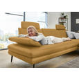 ECKSOFA in Echtleder Gelb  310/180 cm  - Gelb/Schwarz, Design, Leder/Metall (310/180cm) - Dieter Knoll