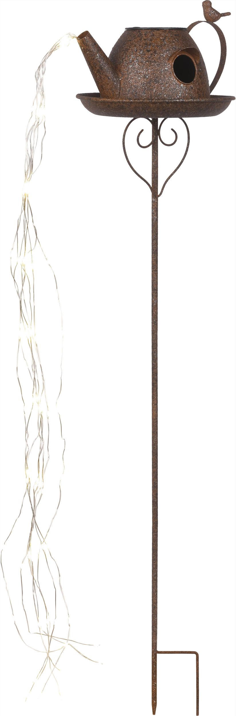 SOLÁRNÍ SVÍTIDLO, 20,5/20,5/85 cm - rezavá, Trend, kov/plast (20,5/20,5/85cm) - Ambia Garden