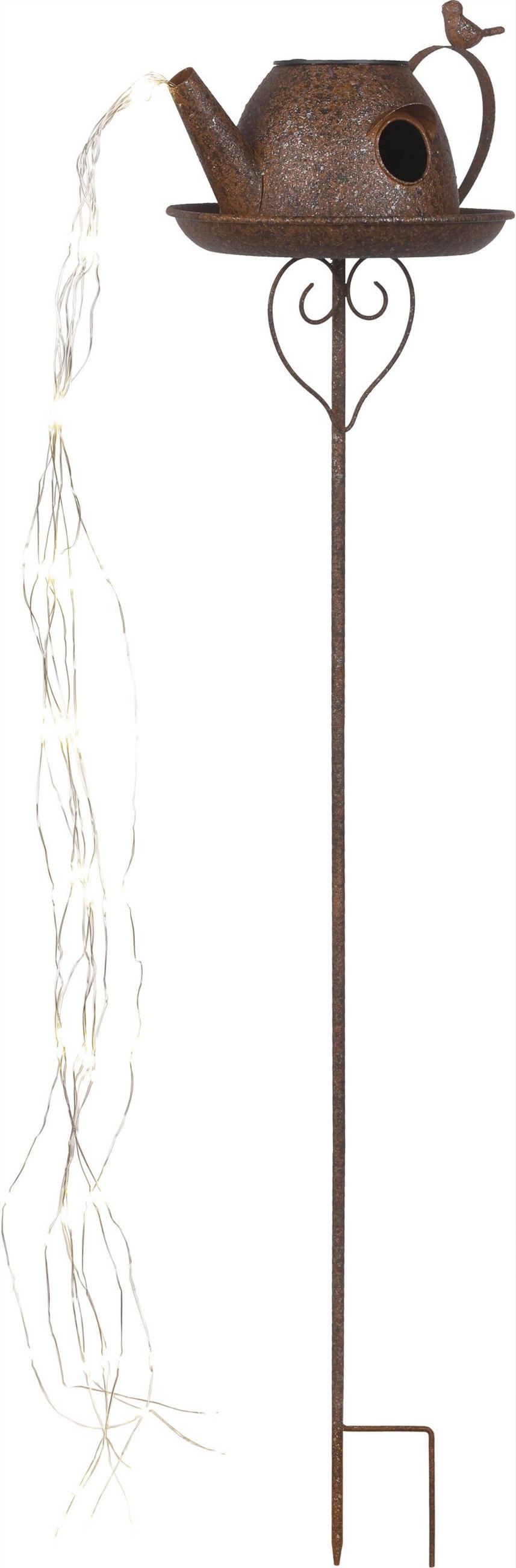 SOLÁRNÍ SVÍTIDLO, 20,5/20,5/85 cm - rezavá, Trend, kov/plast (20,5/20,5/85cm) - Ambia Garden