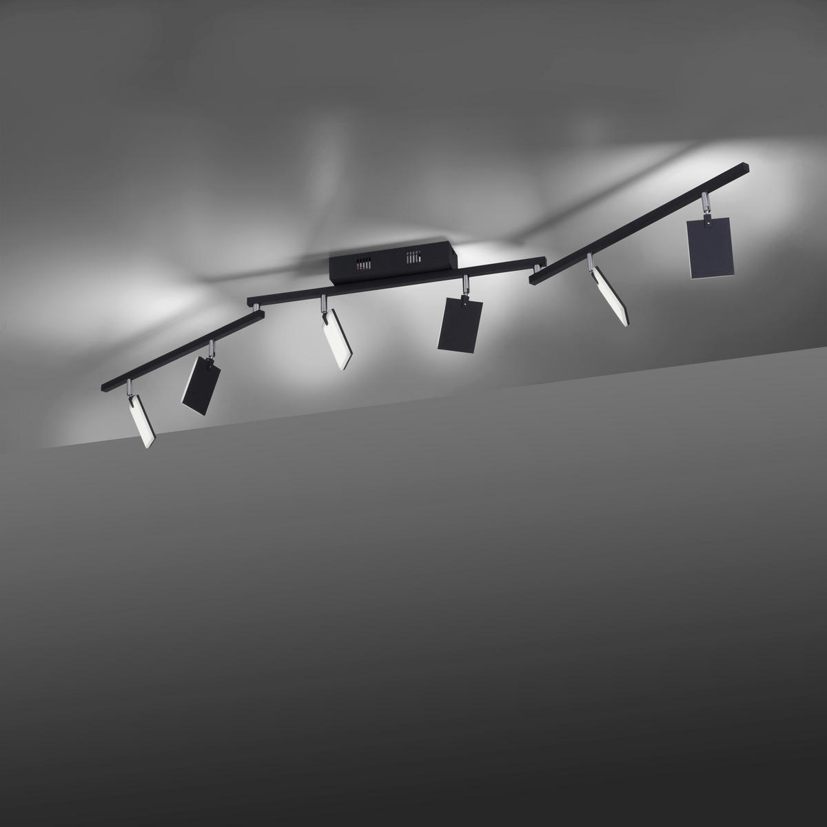 LED-STRAHLER PURE-MIRA 161/104/34 cm   - Schwarz, Design, Kunststoff/Metall (161/104/34cm) - Neuhaus PURE