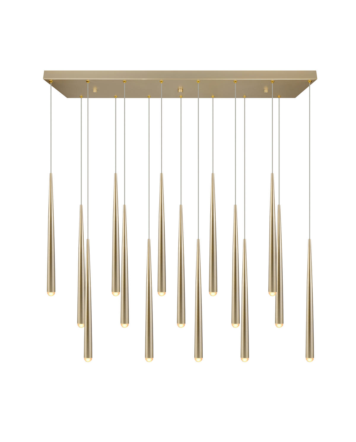 LED-PENDELLEUCHTE 100/20/150 cm    - Goldfarben, Design, Metall (100/20/150cm) - Trio Leuchten