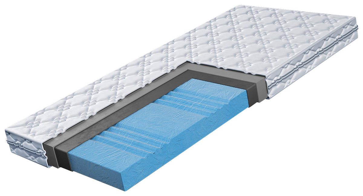 KALTSCHAUMMATRATZE 120/200 cm Höhe ca. 13 cm  - Basics, Textil (120/200cm) - Boxxx