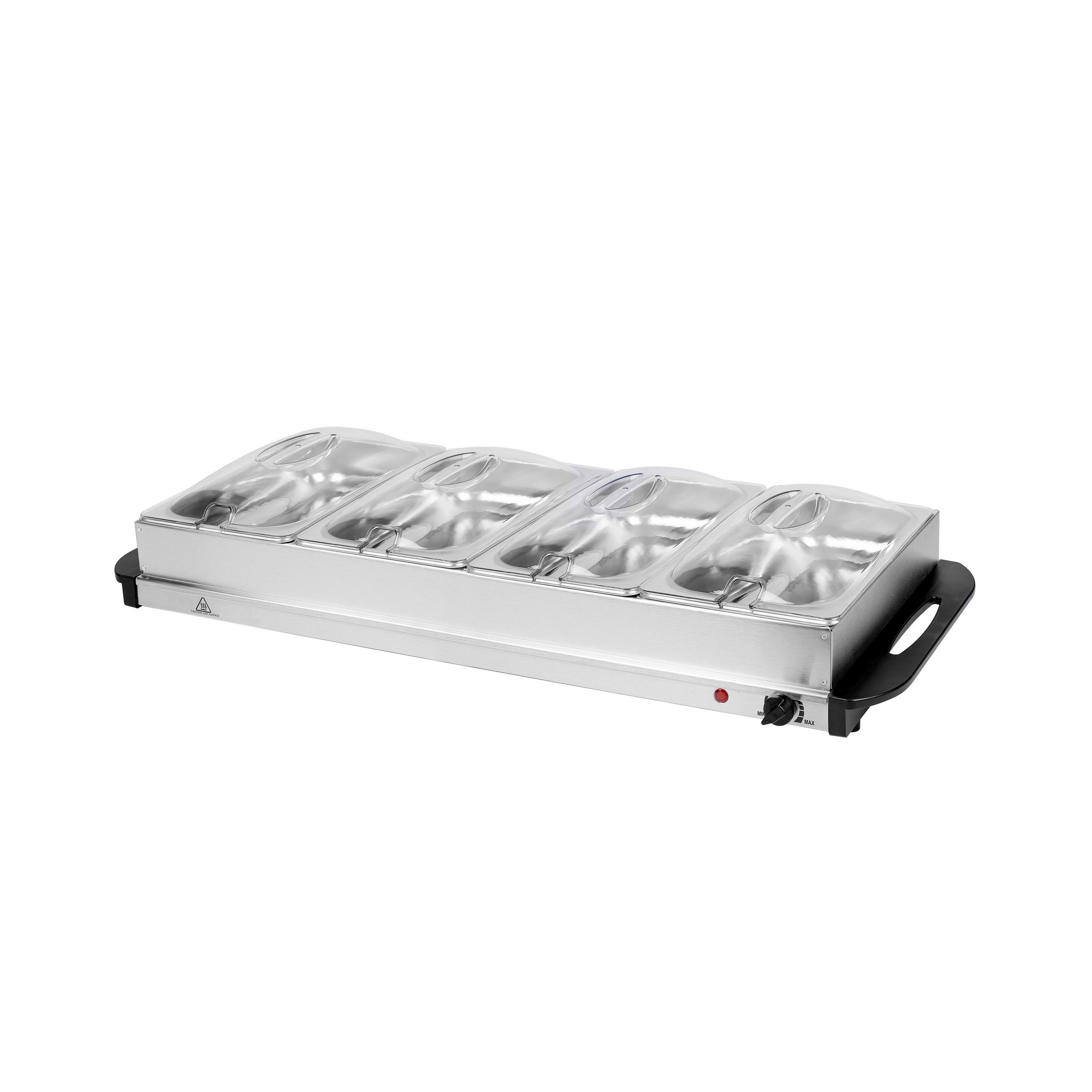 CHAFING-DISH  - Silberfarben/Schwarz, Trend, Kunststoff/Metall (81,5/36,6/14cm)