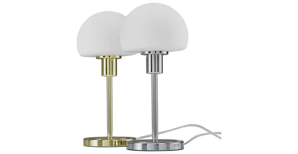LED-TISCHLEUCHTE - Chromfarben/Nickelfarben, Design, Glas/Metall (30,5cm) - Boxxx