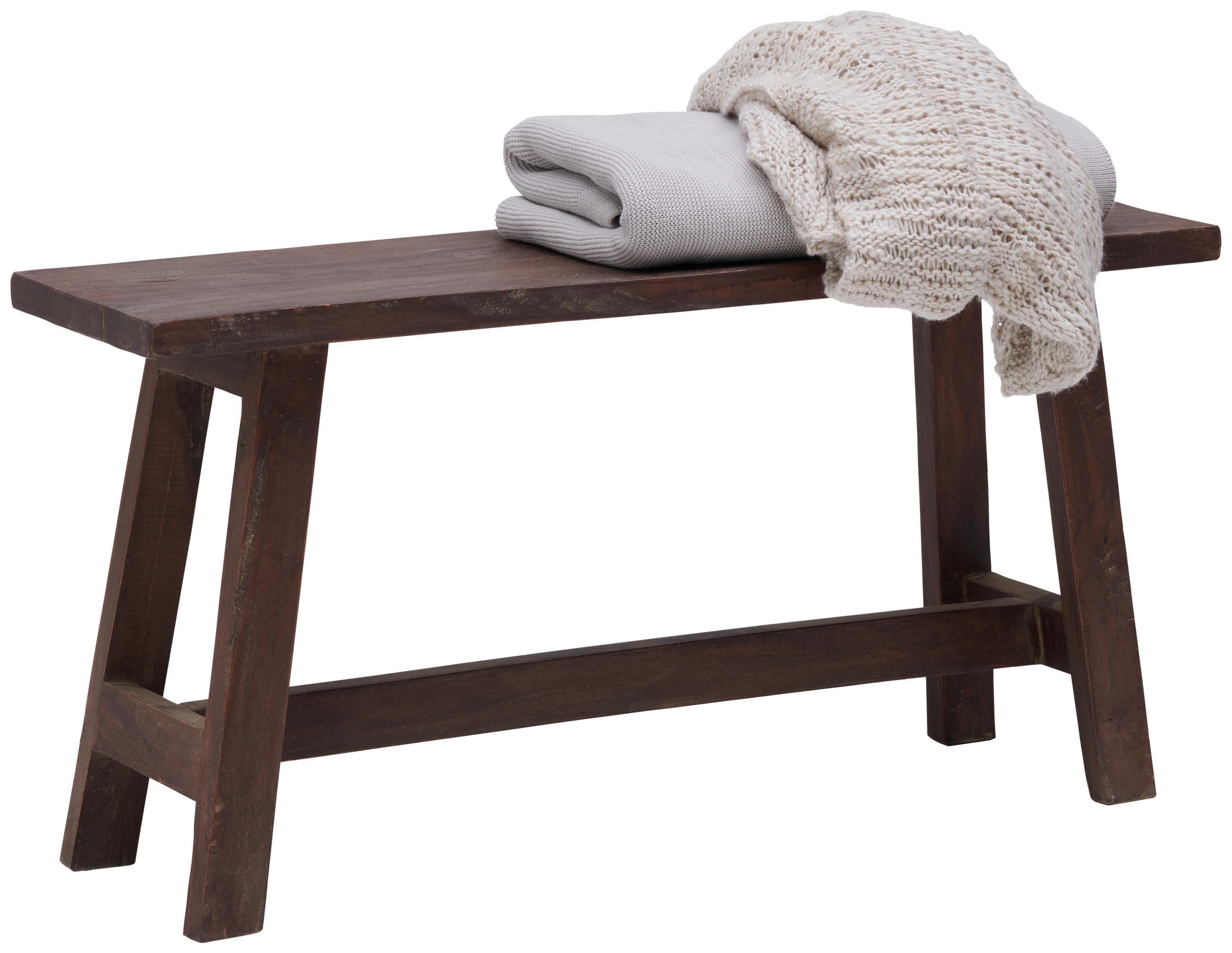 SITZBANK 90/45/25 cm Braun Mahagoni massiv  - Braun, Trend, Holz (90/45/25cm) - Landscape