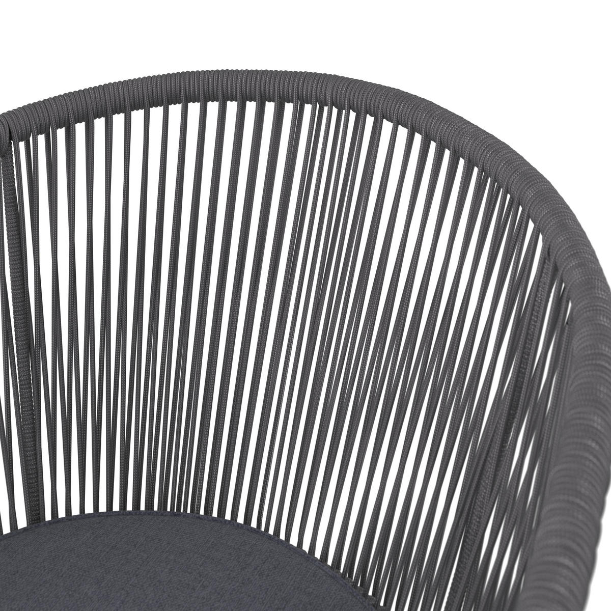SADA ZAHRADNÍCH KŘESEL, kov, textil - šedá/černá, Moderní, kov/textil (56/59/72cm) - Ambia Garden