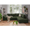 CANAPÉ D'ANGLE in Cord Dunkelgrün  - beige/vert foncé, Design, textile/bois (298/202cm) - MID.YOU