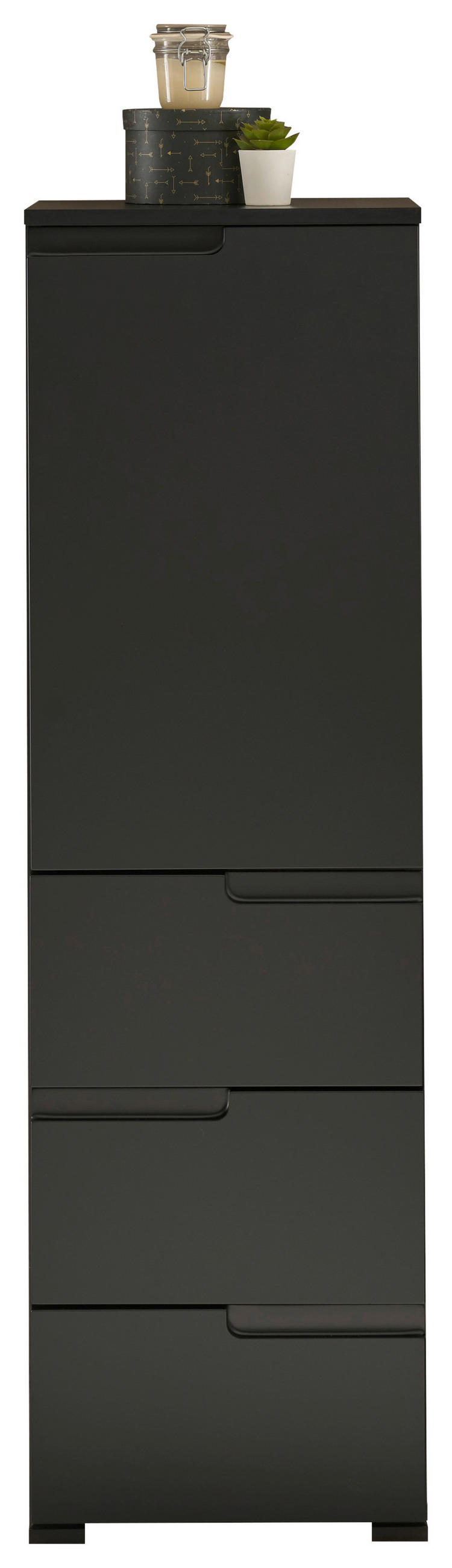 MIDISCHRANK 40/134/32 cm  - Schwarz, Modern, Holzwerkstoff/Kunststoff (40/134/32cm) - MID.YOU