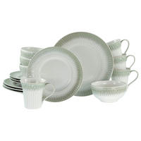KOMBISERVICE Creme, Perlmutt Celadon Beige 16-teilig 4 Personen  - Perlmutt/Creme, Basics, Keramik - Creatable