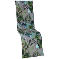 RELAXSESSELAUFLAGE in Anthrazit, Grün Blätter  - Anthrazit/Grün, Design, Textil (48/5/168cm)