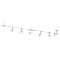 KOĽAJNICOVÝ SYSTÉM - biela/chrómová, Konventionell, kov/sklo (200cm)