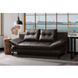 SCHLAFSOFA in Echtleder Braun  - Schwarz/Braun, Design, Leder/Metall (209/94/94cm) - Novel