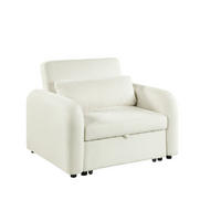 SCHLAFSESSEL PIANA Cord Creme Liegefunktion  - Creme/Schwarz, Design, Kunststoff/Textil (108/86/90cm) - MID.YOU