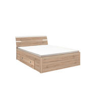 CADRU DE PAT - alb/stejar San Remo, Design, material pe bază de lemn (160/200cm) - Ti'me