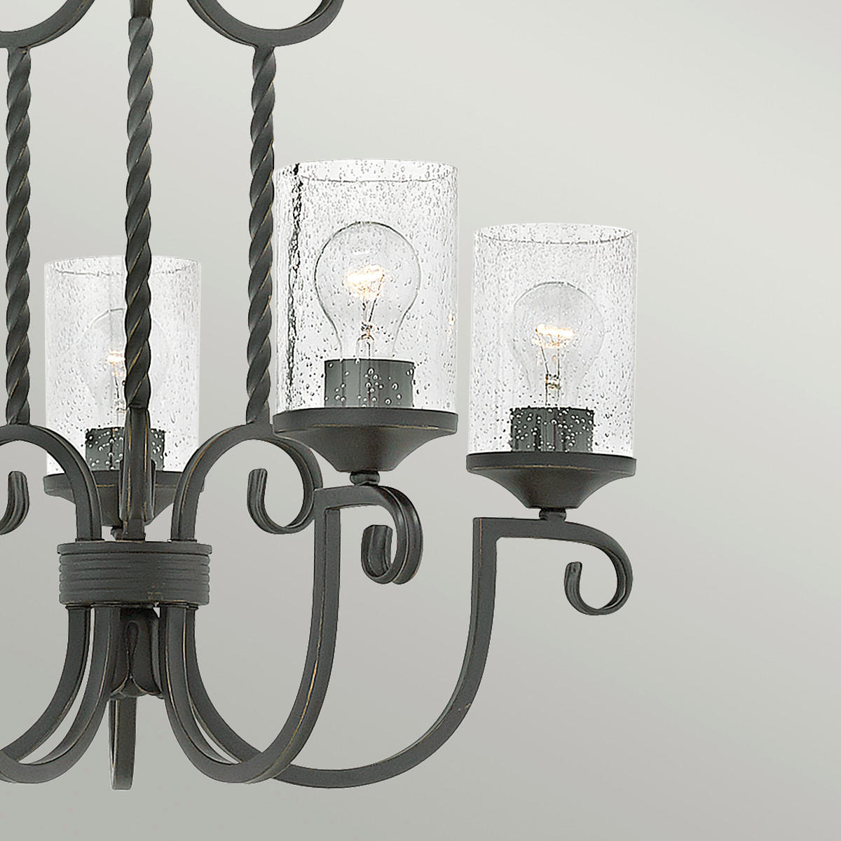 KRONLEUCHTER Elstead Casa 63.5/82.8 cm   - Schwarz, Basics, Glas/Metall (63.5/82.8cm) - Elstead Lighting