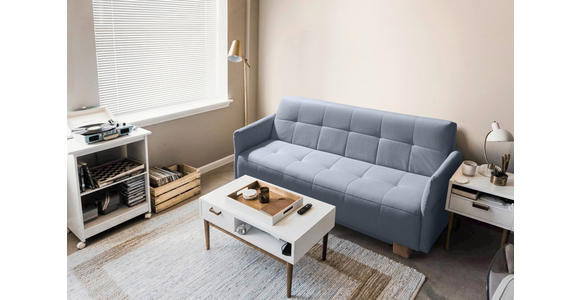 SCHLAFSOFA Juice in Hellblau  - Naturfarben/Hellblau, Design, Holz/Textil (165/92/102cm) - Novel