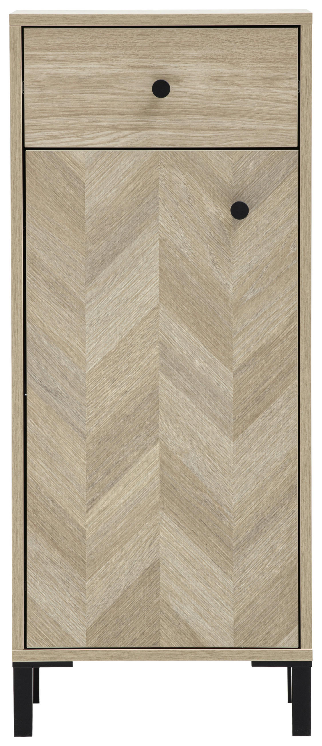 UNTERSCHRANK 40,3/96,40/33 cm   - Eichefarben/Schwarz, KONVENTIONELL, Holzwerkstoff/Kunststoff (40,3/96,40/33cm) - Stylife