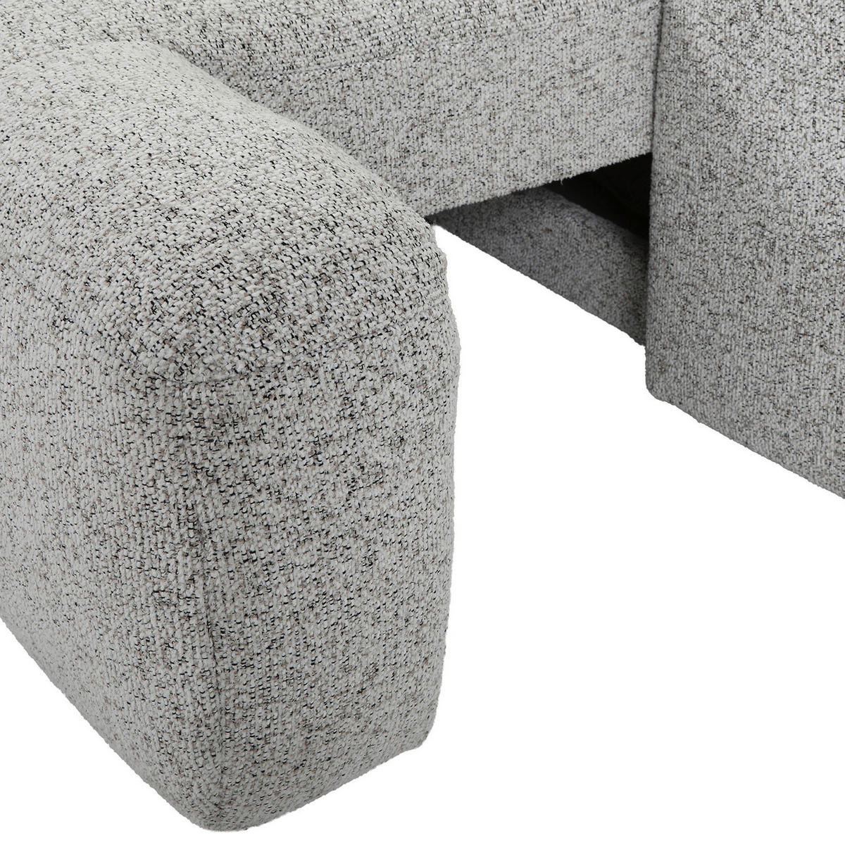 Ecksofa mit Funktion Greige Flachgewebe Zierkissen, Rückenkissen, Bettkasten, Schlaffunktion, Rücken echt, Liegefläche im Originalstoff  - Greige/Schwarz, KONVENTIONELL, Kunststoff/Textil (190/277cm) - Carryhome