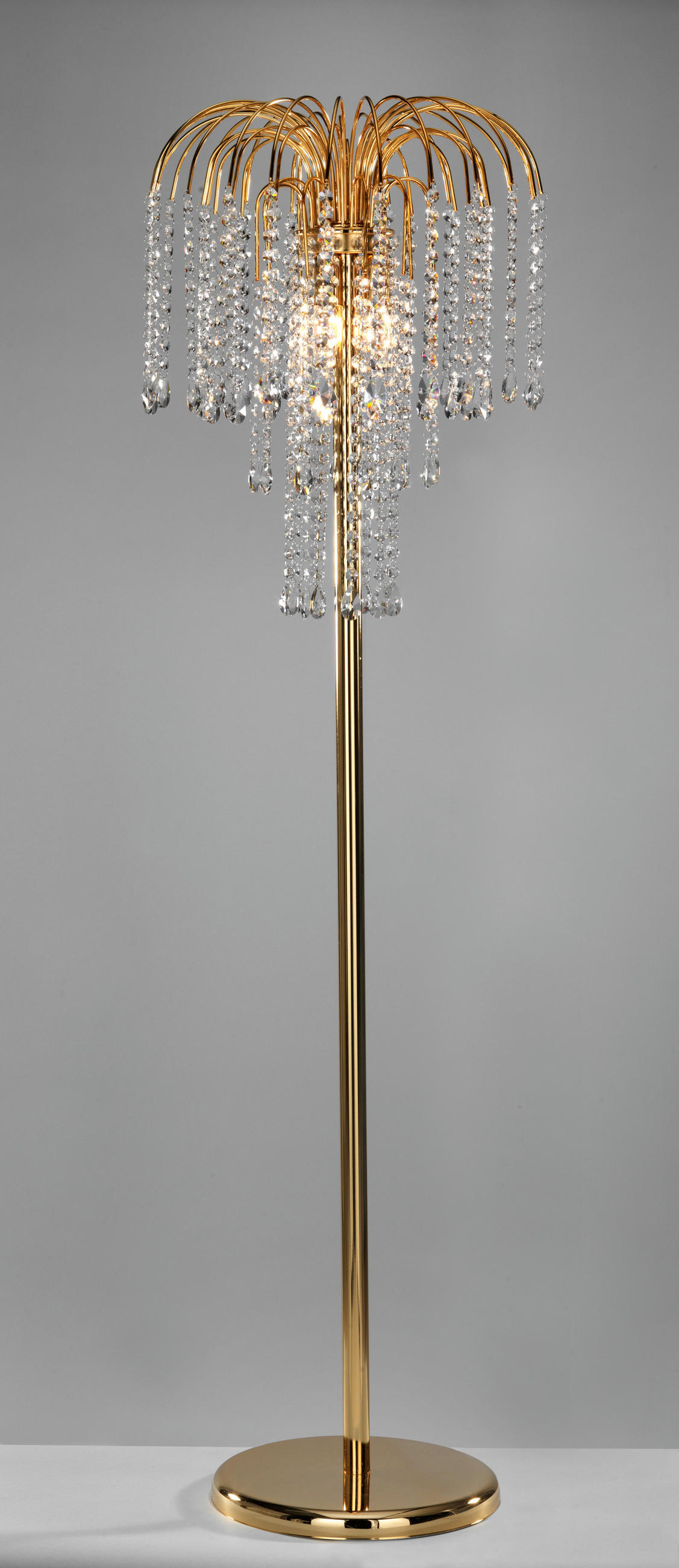 STEHLEUCHTE 40/160 cm    - Goldfarben, Basics, Glas/Metall (40/160cm)