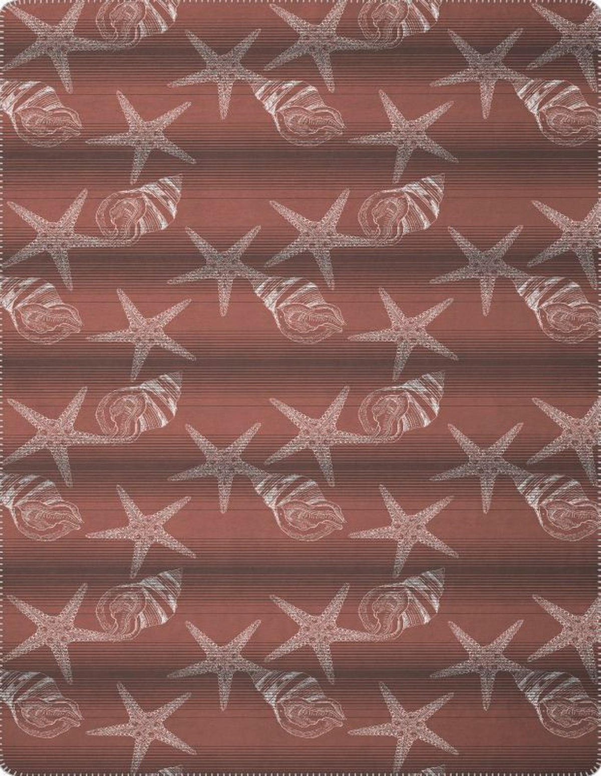ĆEBE 150/200 cm  THALASSIAN  - bež/crvena, Osnovno, tekstil (150/200cm)