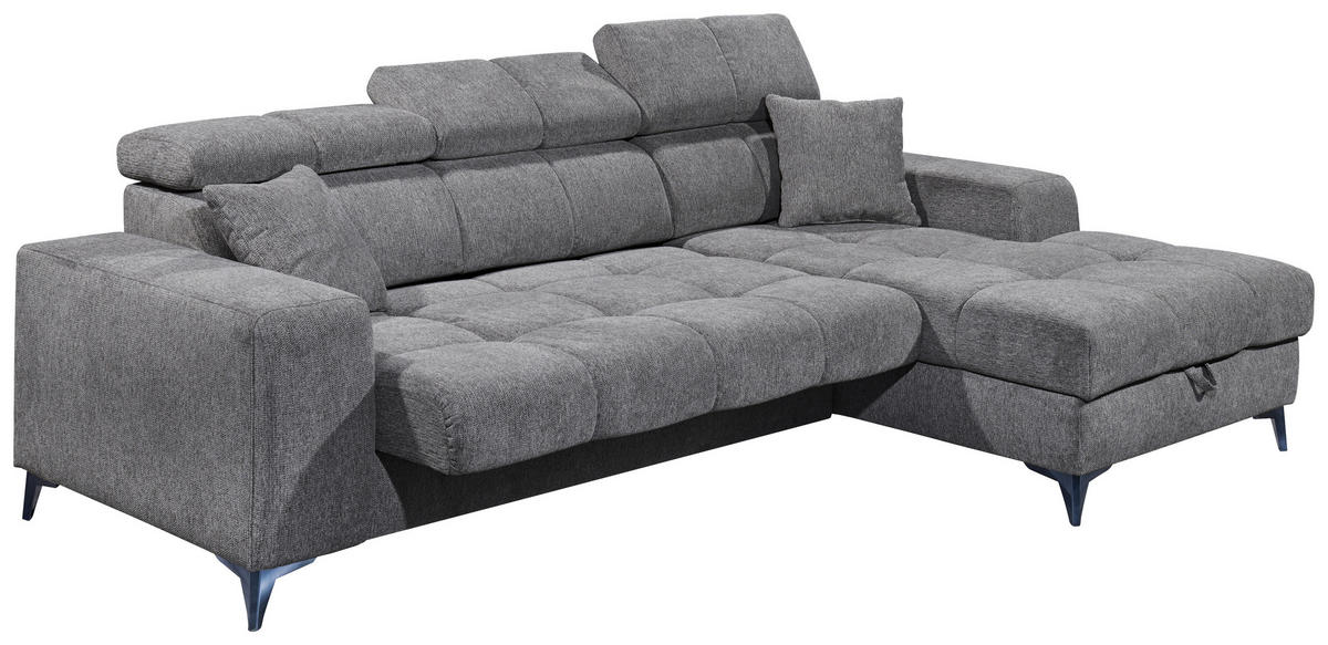 KUTNA GARNITURA tekstil  antracit   - crna/antracit, Konvencionalno, tekstil/plastika (268/172cm) - MID.YOU