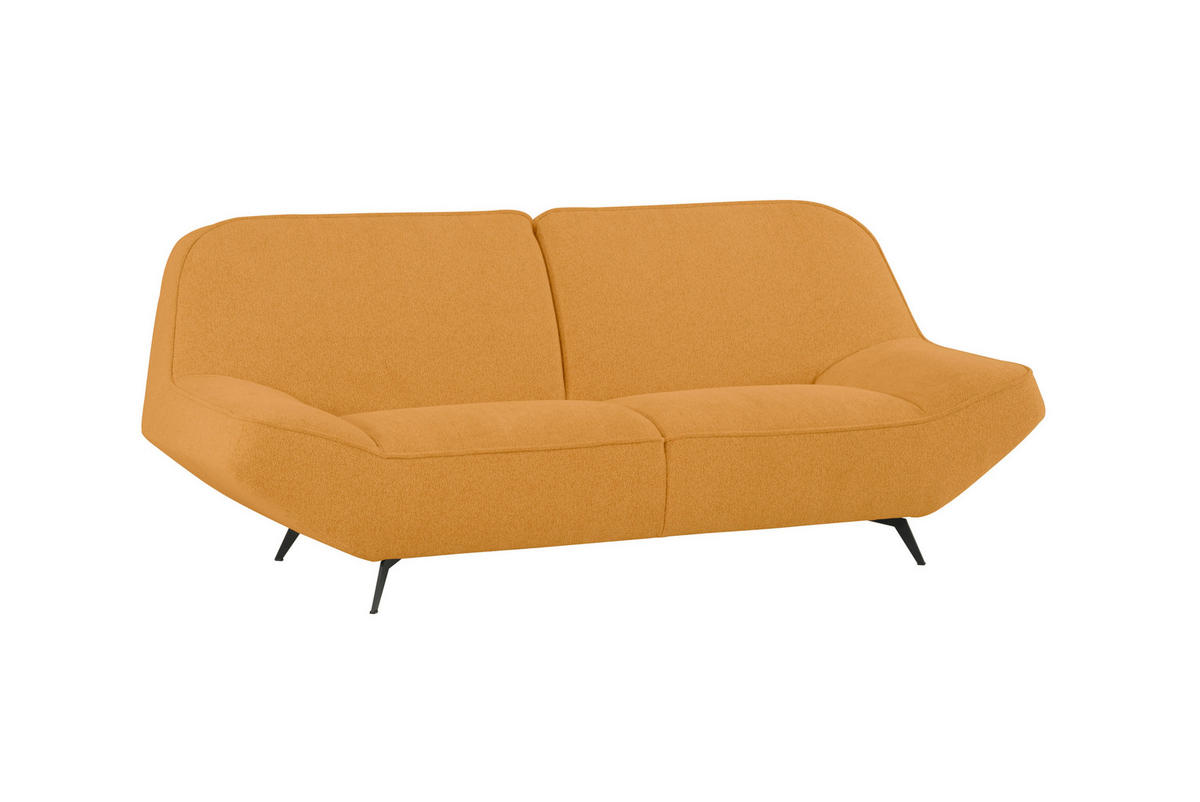 3-SITZER-SOFA Chenille Senfgelb  - Senfgelb, Design, Textil (223/87/96cm) - MID.YOU