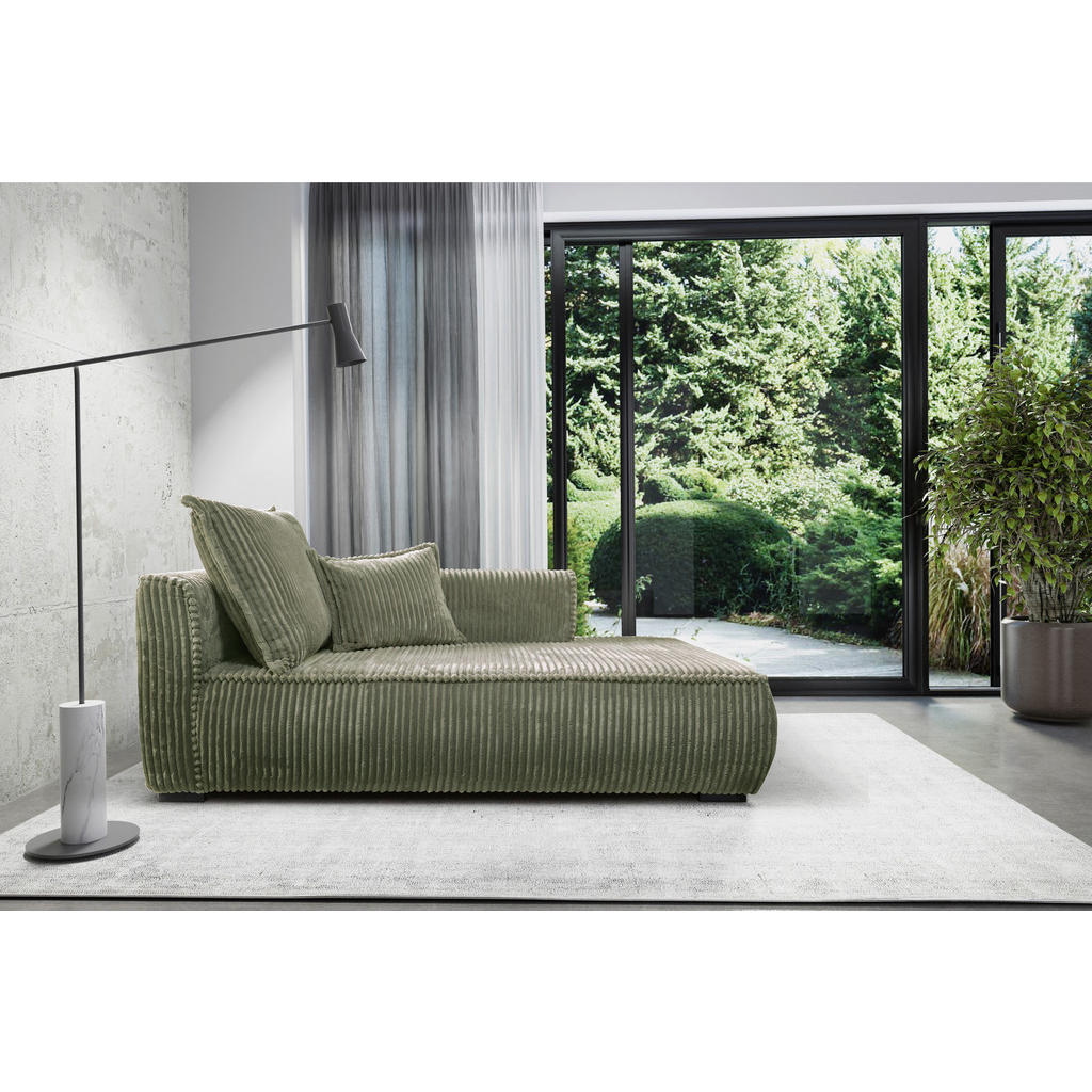 Thumbnail - Mid.you Récamiere, Grün, Textil, Kiefer, 207x75x121 cm, Made in EU, Wohnzimmer, Sofas & Couches, Sofas, Recamieren