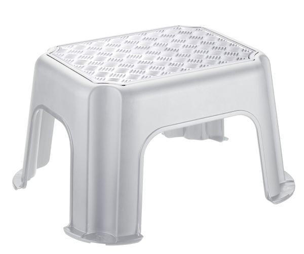 STAPELHOCKER in Kunststoff Grau, Silberfarben  - Silberfarben/Grau, Basics, Kunststoff (35,8/23,8/43,1cm) - Rotho