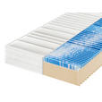 GELSCHAUMMATRATZE 90/200 cm, Höhe ca.: 20 cm, H3 = fest, 7-Zonen - Weiß, Basics, Textil (90/200cm) - Sleeptex