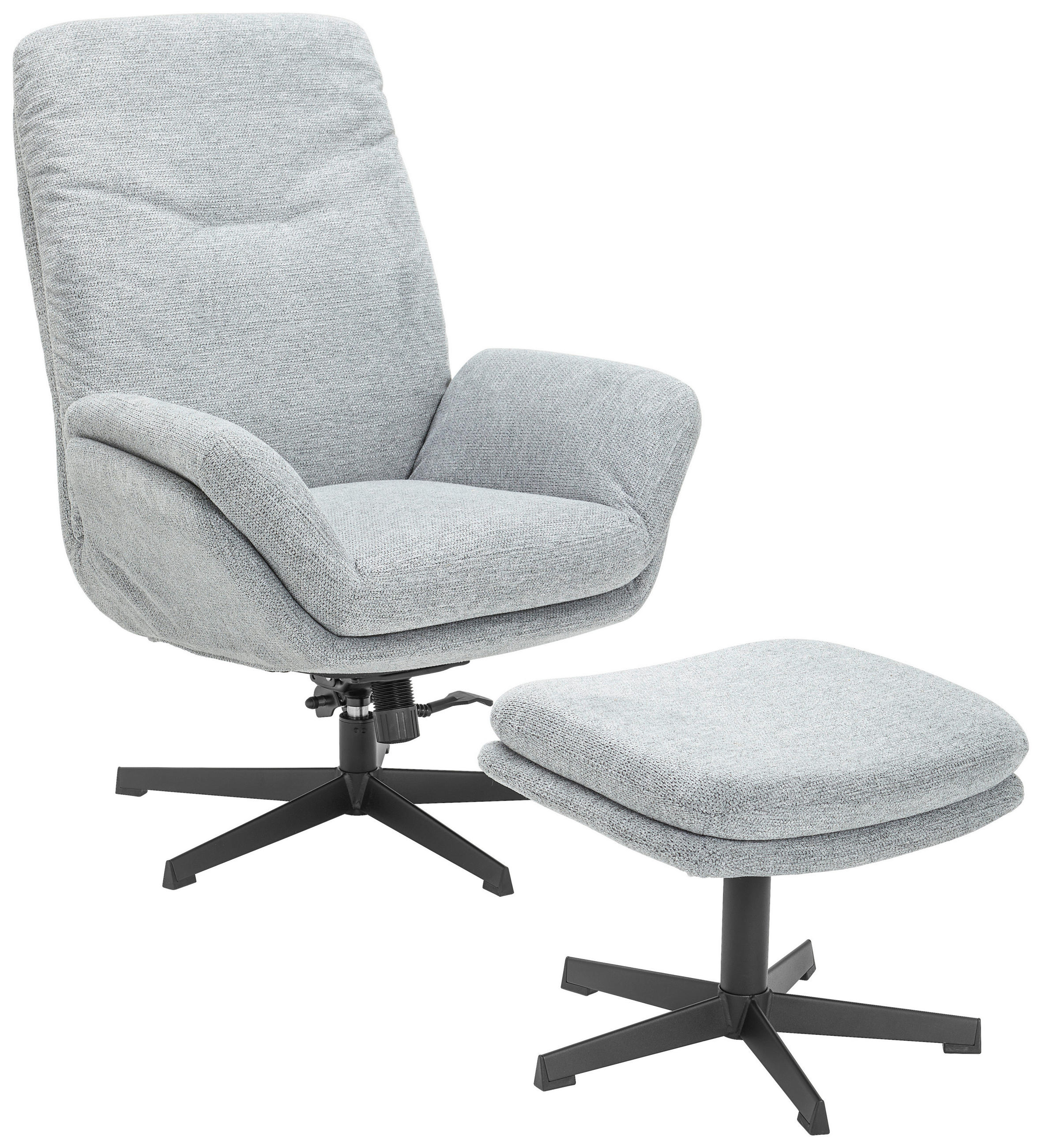 RELAXSESSELSET Webstoff    - Schwarz/Grau, Design, Textil/Metall (75/103/85cm) - Carryhome