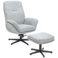 RELAXSESSELSET Webstoff    - Schwarz/Grau, Design, Textil/Metall (75/103/85cm) - Carryhome
