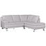 Ecksofa Echtleder Rücken echt - Alufarben/Grau, KONVENTIONELL, Leder/Metall (246/220cm) - Celina Home