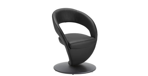 STUHL in Stahl Mikrofaser Metall, Textil - Dunkelgrau/Schwarz, Design, Textil/Metall (62/86/61cm) - Moderano