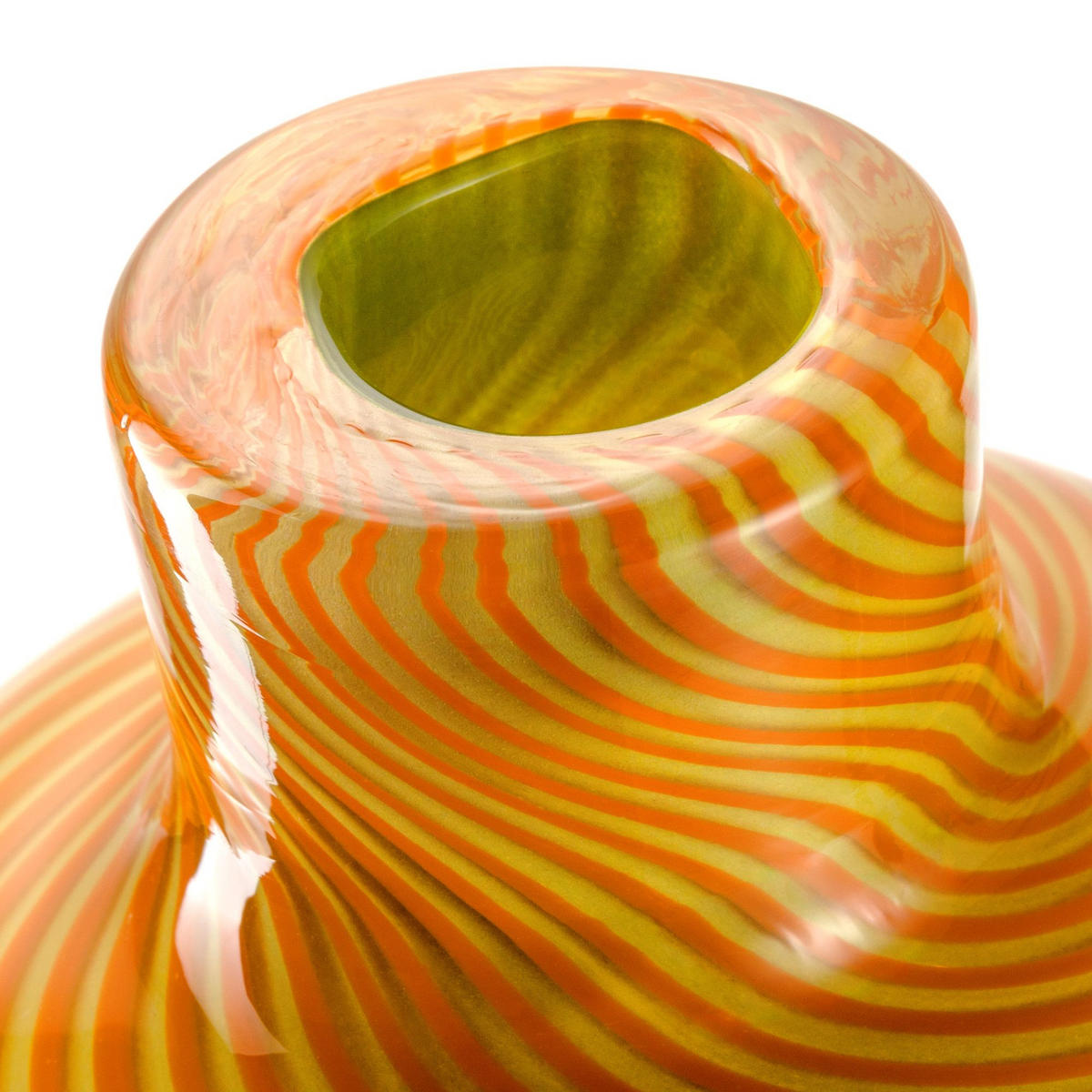 VASE  - Gelb/Orange, KONVENTIONELL, Glas (13,50/32,00/13,50cm) - Leonardo