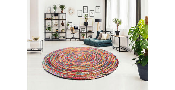 WEBTEPPICH 120 cm Sixteen round Multicolor  - Multicolor, Trend, Textil (120cm) - Novel