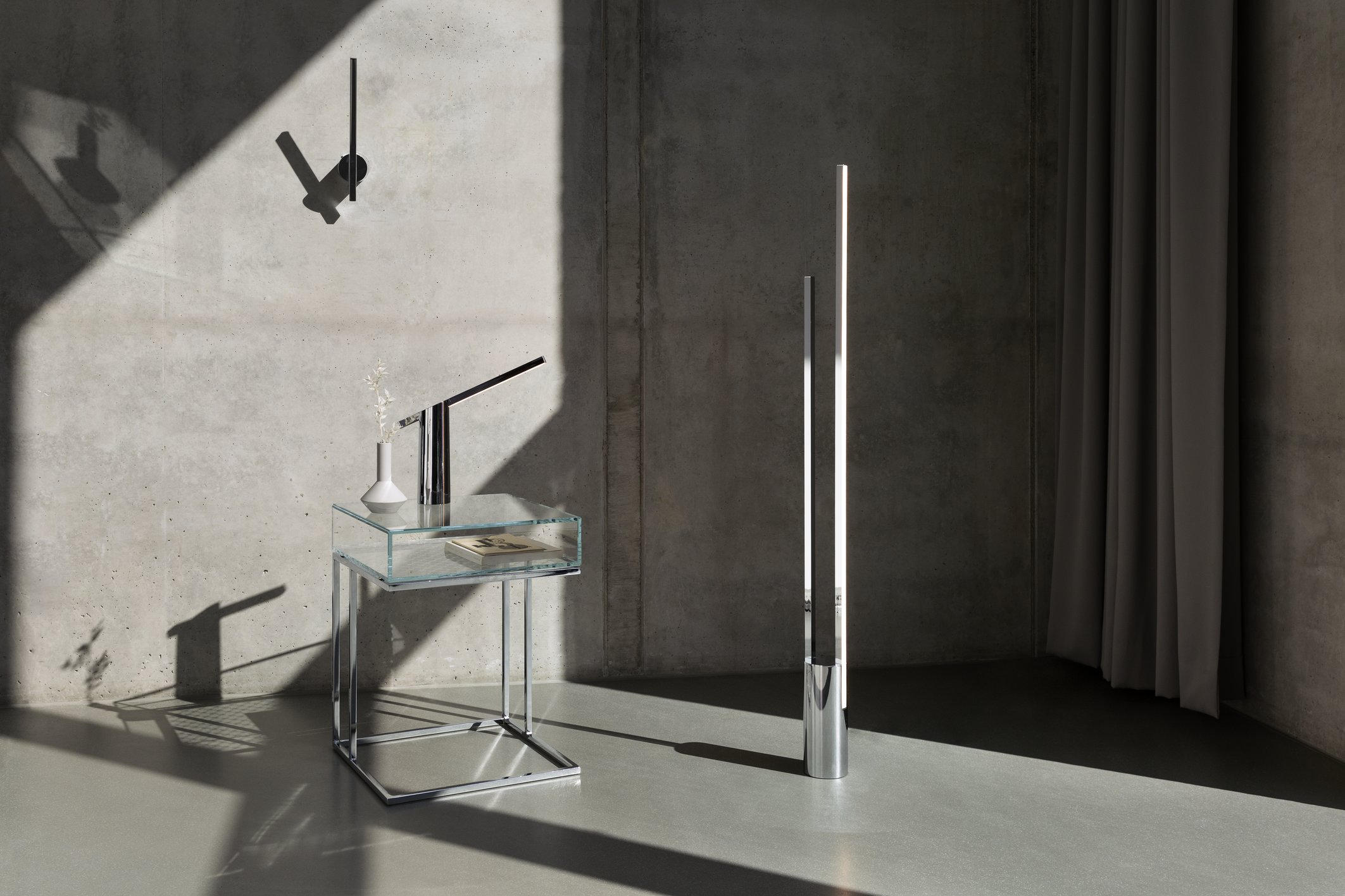 LED-WANDLEUCHTE Slim Lights 8/43,1/3,85 cm   - Chromfarben/Weiß, Design, Kunststoff/Metall (8/43,1/3,85cm) - Joop!