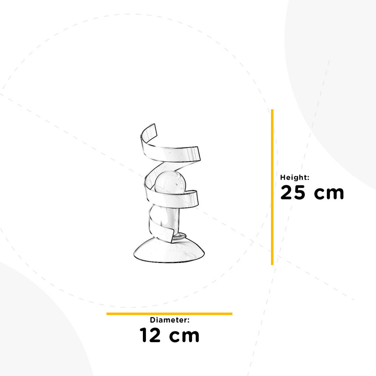 TISCHLEUCHTE 12/25 cm   - Kupferfarben, Design, Metall (12/25cm)