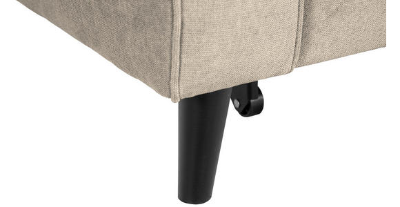 ECKSOFA in Velours Beige  - Beige/Schwarz, KONVENTIONELL, Holz/Textil (244/159cm) - Carryhome